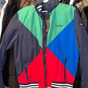 Tommy Hilfiger Men's Colorblock Bomber Jacket - Green, Blue, Red